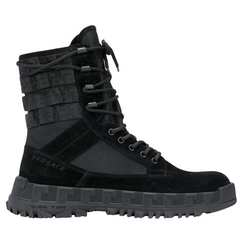 black versace boots|versace military boots.